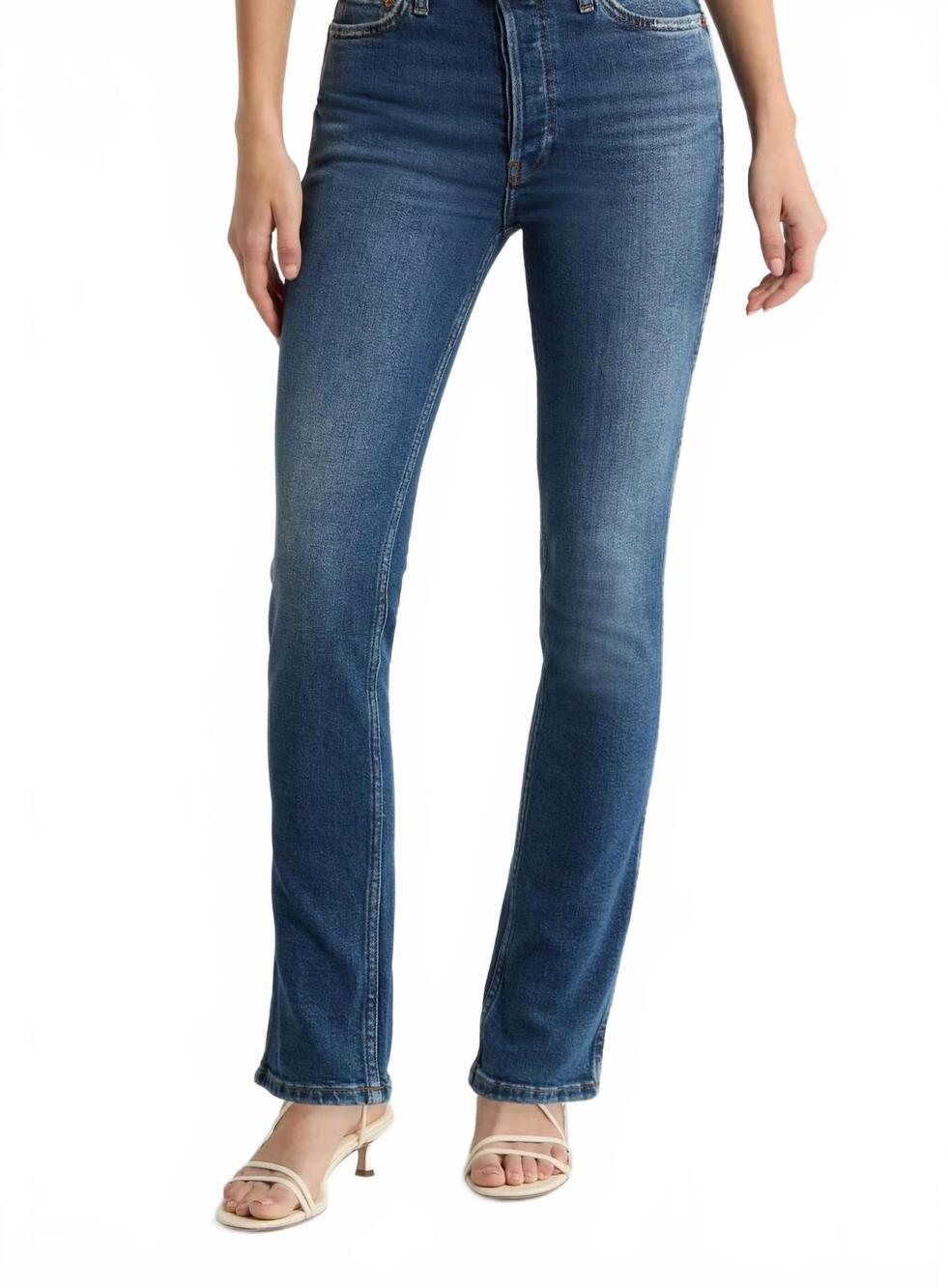 NEW RE/DONE dagger high waist skinny jeans in sonoma indigo